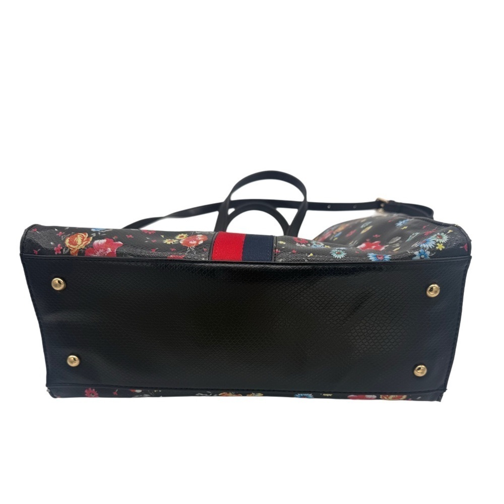 Moda Luxe Colorful Floral Preppy Large Satchel Handbag - Picture 6 of 16